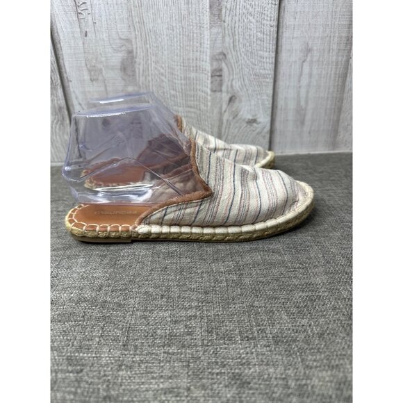 Maurices Womens Striped Espadrille Slip-On Shoes Size 7 Beige & Pink Canvas - Picture 2 of 7